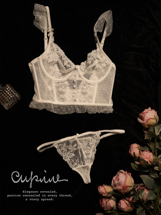 Amélie Sheer Lace Bralette Set - CUPIVIVE